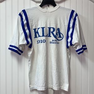 70s KLRA AM Radio Station 1010 Stereo Shirt L Vintage Band Concert Music 1970s